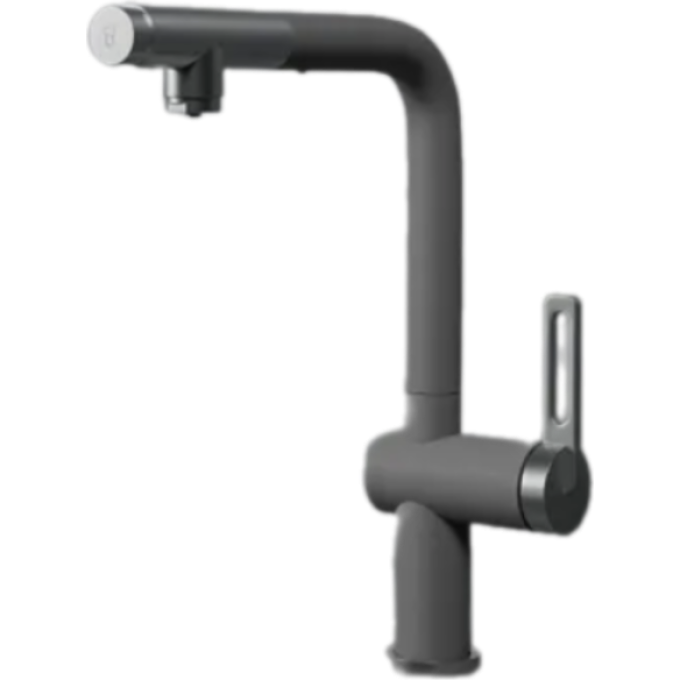 Смеситель для кухни GRANULA 8169 алюминиум с выдвижным изливом 8169 ALYUMIHIYM
